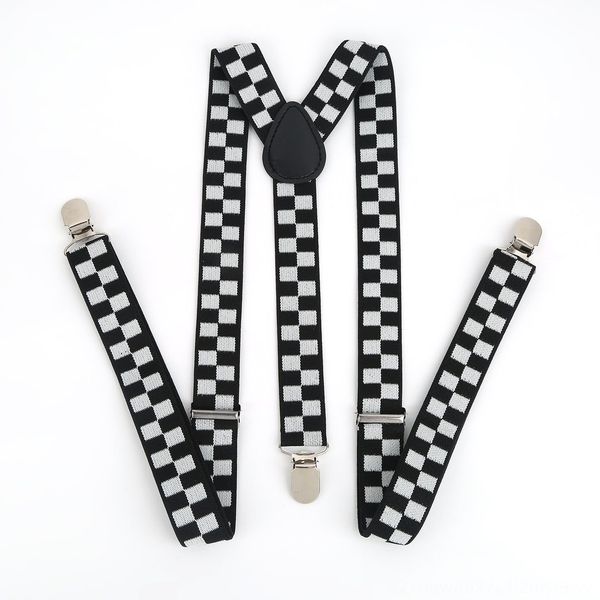 

new y shape elastic clipon suspenders 3 clip pants braces adjustable elasticated suspenders belts & accessories suspender straps unise, Black;white