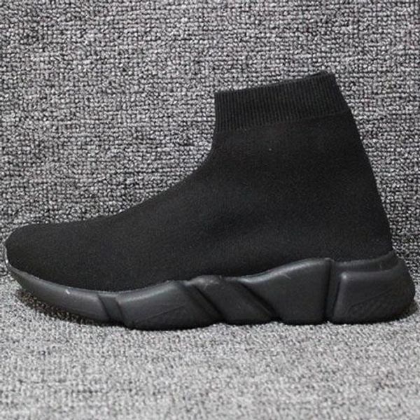 

2019 new paris speed trainers sock shoe original luxury designer men womens sneakers high casual shoes with box cs08, Black