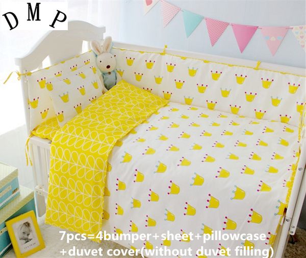 

promotion 6/7pcs 100% cotton baby crib sheets bedding cot set kids bedclothes bedding,,duvet cover,120*60/120*70cm