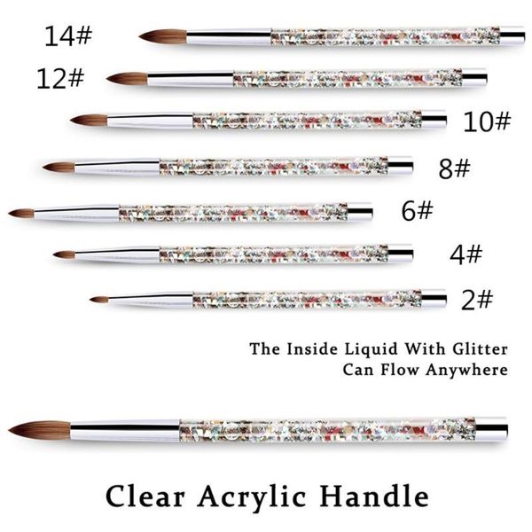 

nail pen uv gel nail brush art brush painting drawing pen with carving liquid quicksand handle manicure tools, Yellow