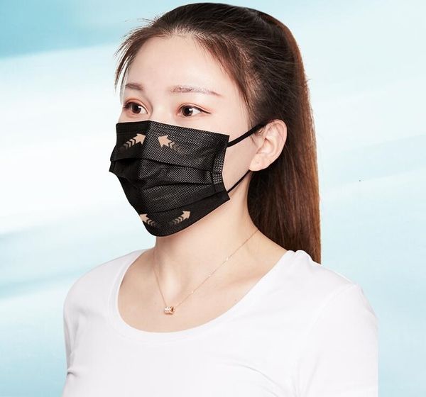 

white safe three mask black layer non woven protection fabric dust masks