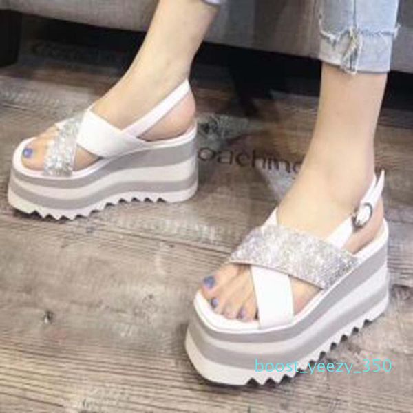 

designer luxury classic casual brand flip flop platform leather trainer womens high heels navy snake skin sneakers sandals b35, Black