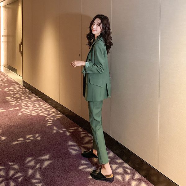 

women's suits & blazers suit women 2021 spring and autumn korean version leisure fashion temperament small man shows high air two piece, White;black