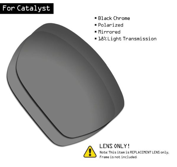 

smartvlt polarized sunglasses replacement lenses for catalyst - black chrome