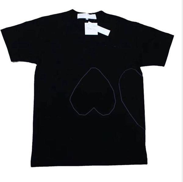 

wholesaler designer t shirt fashion summer new brand t shirts luxury tees shirt short sleeve printed heart color embroidey funny tees, White;black