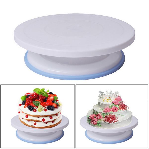 

baking tool anti-skid round cake stand cake decorating plastic cake plate turntable rotating rotary table cook tool turntables