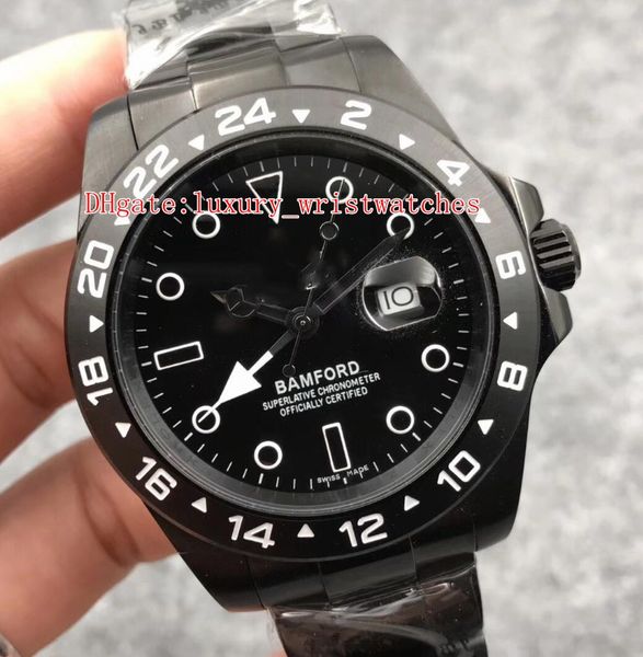 

Отличное высокое качество U1 завод наручные часы BAMFORD GMT 116710 40 мм черный PVD покрытие