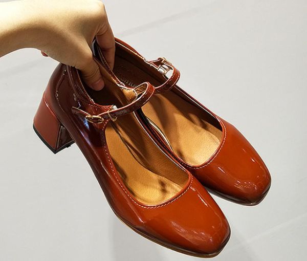 

women's shoes in spring and autumn middle coarse heel square head @2513, Black