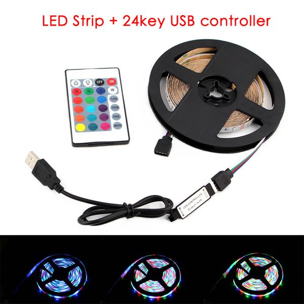 

waterproof 2835 dc 5v usb led lamp rgb strip lights 1 - 5 m warm white / white / rgb led strip tv backlight lighting flexible tape ambilight