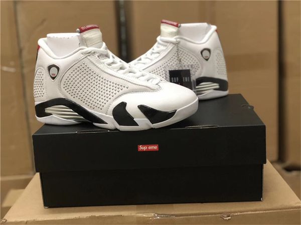 

2019 superme x air 14 black varsity royal chrome white grey reflective men basketball shoes sports sneakers bv7630-106 bv7630-004 with box, White;red