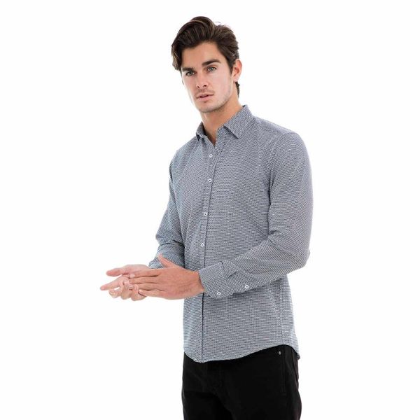 

buratti long-sleeve shirt male long-sleeve shirt 50102, White;black