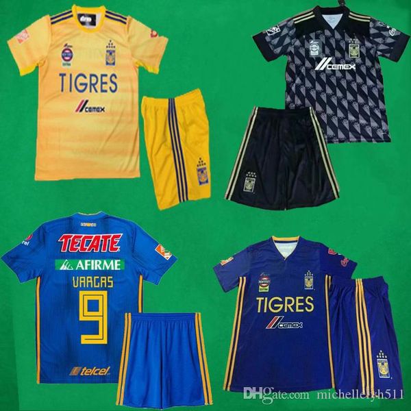 

20 21 tigres soccer jerseys uanl soccer kits 2020 2021 liga mx club football shirts and shorts gignac vargas maillot de foot men kid sets, Black;yellow