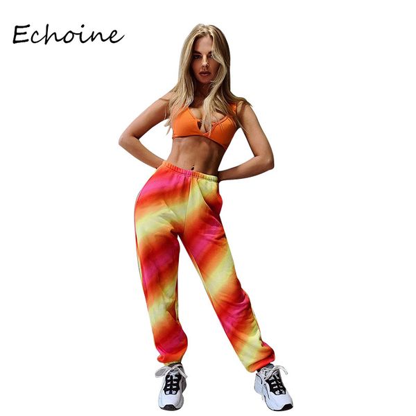 

повседневные плюс размер женские брюки бегуны женская уличная одежда брюки-карго корейский стиль длинные свободные летние ткани для, Black;white