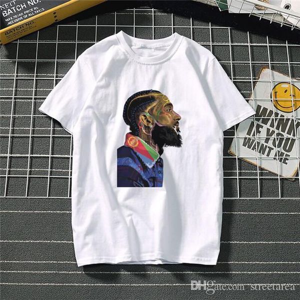 

fashion rapper hip hop street style men's women's t shirts short sleeve tee men's women's joker o-neck luxury clothing t, White;black