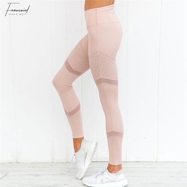 

tights leggings new mesh pattern print leggings fitness leggings for women sporting workout leggins elastic trousers slim pink pants, Black