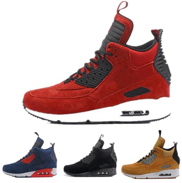 

suede 90 mid mens running shoes classic 90s sneakerboot black green sports rain snow winter boot men sneakers designer boots size 12