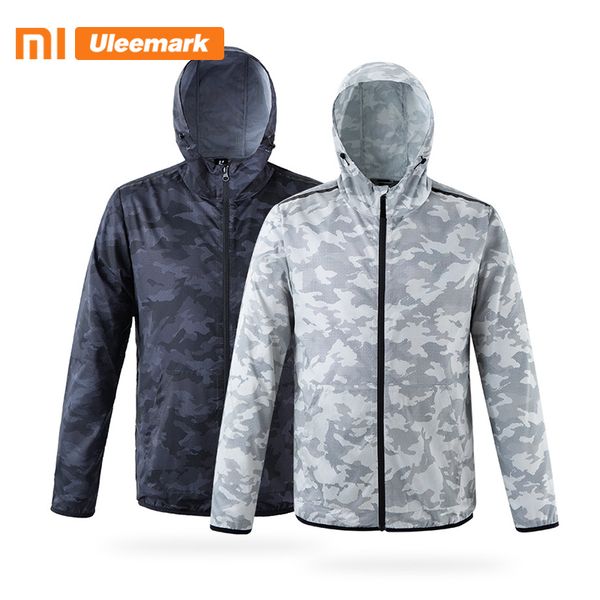 

uleemark men's waterproof lightweight hooded windbreaker, Tan;black