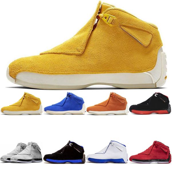 

new 18 Mens 18s Basketball Shoes Royal Toro OG Cool Grey Red Bred Royal Black Blue Athletic Sports Sneakers trainers designer 7-13