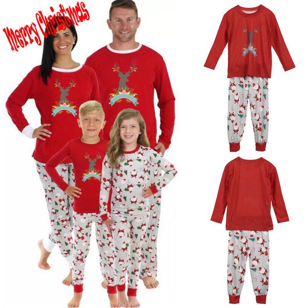 

совершенно новая семья соответствующие рождественские пижамы набор женщин детские дети санта пижамы пижамы, Blue