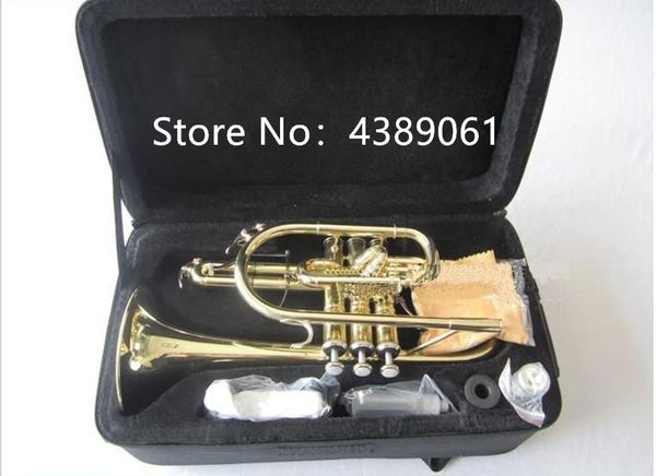 

brand instrument bach golden trigger short trumpet bb with case ing