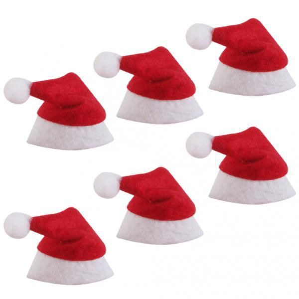 

12x christmas santa claus hat christmas eve dinner decoration