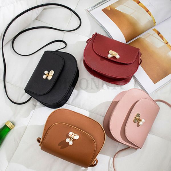 

new women solid color bag fashion leather handbags tote pearl shoulder pack bag small crossbody bags for ladies messenger bags