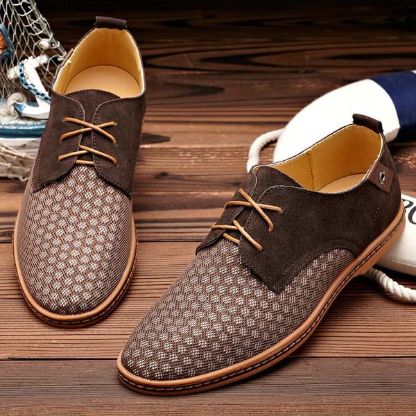 

masorini fashion men casual shoes new spring men flats lace up male suede oxfords leather shoes zapatillas ww- 261, Black