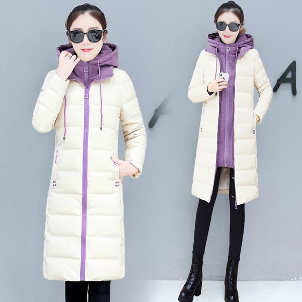 

long coats parka women plus size hooded wool coat winter wear 2019 womenjackets whiter thick warm clothing jacket outerwear, Black
