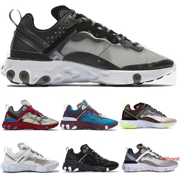 

kids mens womens athletic shoes run react element 87 runing shoes designer sneakers white black light orewood brown sports shoe trainer