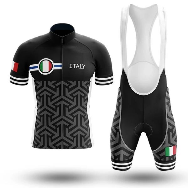 Conjuntos de camisa de ciclismo 2024 Itália equipe de bicicleta manga curta camisa ciclismo masculino maillot verão respirável conjuntos de roupas de ciclismo 240327