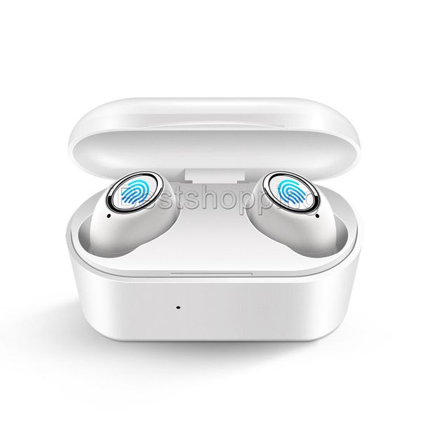 

d015 tws wireless bluetooth earphone 3d stereo sound portable earbud wireless touch headset mic with charging box with four colors