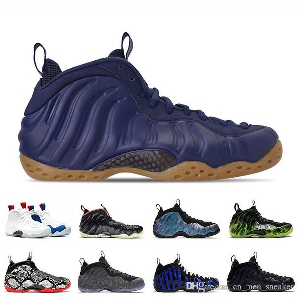 

midnight navy penny hardaway men basketball shoes foam one vandalized usa silver abalone mens design trainers sports sneakers 7-13, White;red
