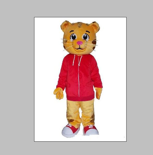 2019 Fabrik heißes neues Daniel-Tiger-Maskottchen-Kostüm für Erwachsene, große rote Halloween-Karnevalsparty