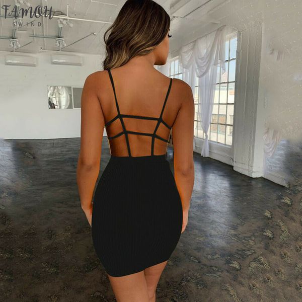 

fashion women bandage bodycon square collar sleeveless strap dress ladies evening club party short mini dress, Black;gray