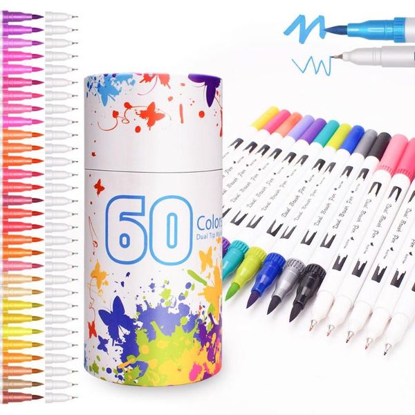 

gift sets permanent marker set art supplies for artist professional drawing pen touchfive markers dual headed brush 60 colors