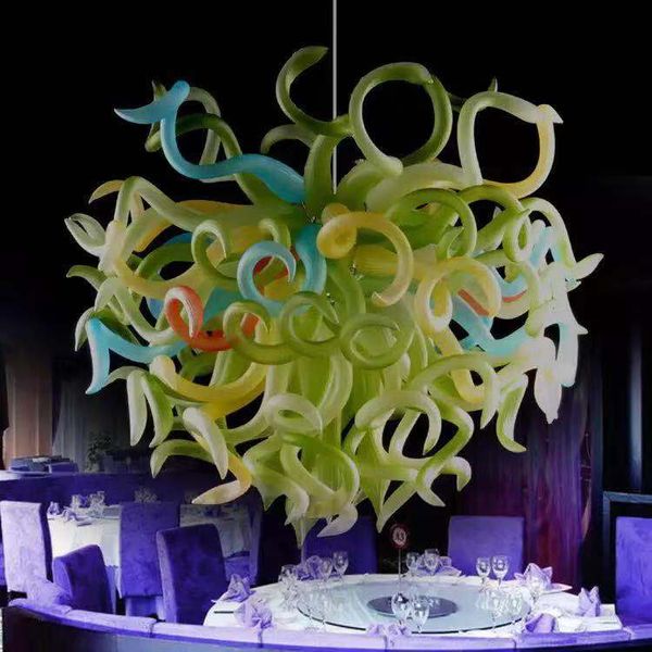 

european crystal zhongshan manufacturer blown glass chain pendant lamps hand blown glass chandeliers lightings for living room decor