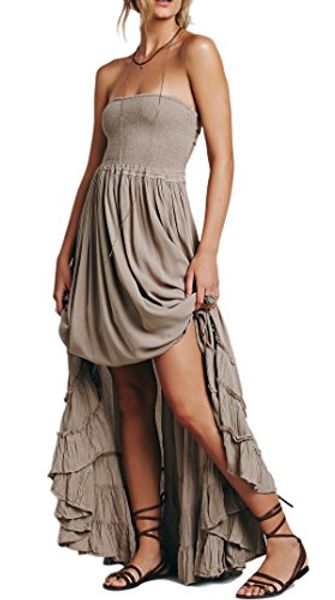

r.vivimos women summer cotton blackless long dresses, Black;gray