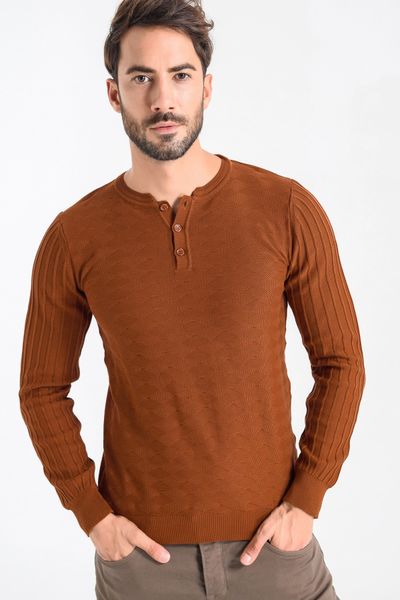 

heyss o neck button male trko sweater, White;black