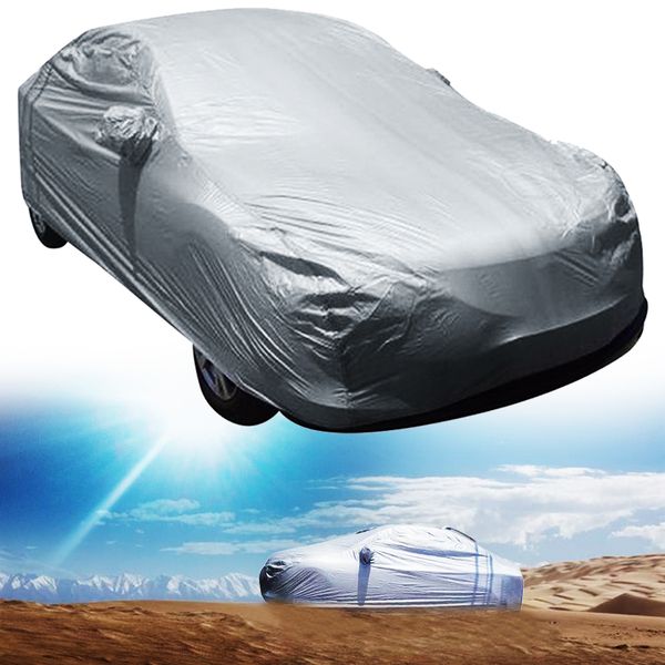 

mayitr 1pc universal full car cover s-xxl size sun uv dust snow ice shade protector for car exterior outdoor cover