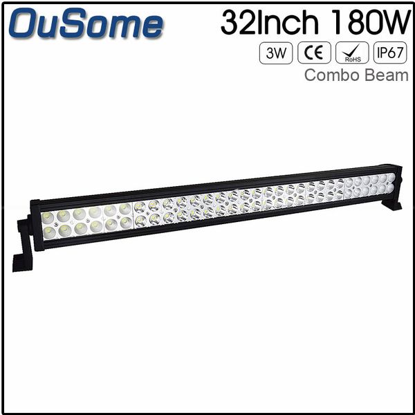 

32 inch 180w double rows high power 6500k white light 12v 24v truck tractor 4x4 car offroad work light led bar
