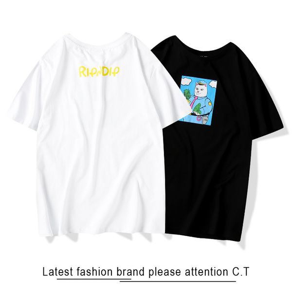 

brand new men's designer t-shirt men's and women's high-quality black blue t-shirt hip-hop t-shirt casual shirt, White;black