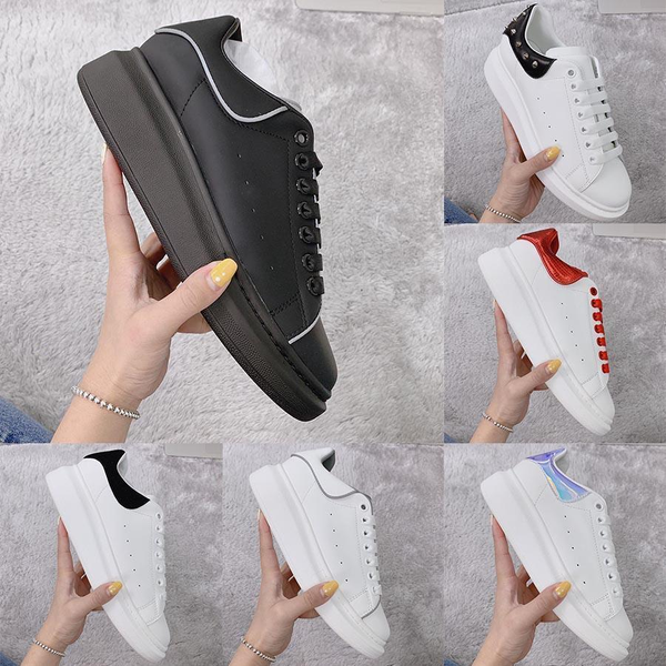 

2020 designer fashion luxury alexander mcqueens mcqueen mqueen men women shoes baskets sneakers 00213 #221af07#, Black