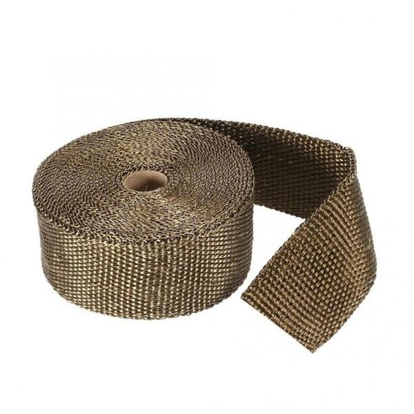 

exhaust heat pipe wrap titanium 10m x 50mm roll + 10 stainless ties local stock automobiles sound heat insulation cotton