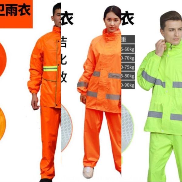 

c0zpb waterproof thickened hiking labor protection canvas canvas rainstorm site set sanitation workers conjoined special old-fashioned rain, Red;brown