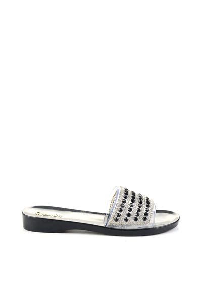 

bambi black silver women 's slippers h05009018