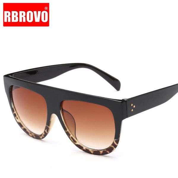 

rbrovo 2020 big frame leopard sunglasses women/men candy lens lady sun glasses classic retro outdoor gafas, White;black