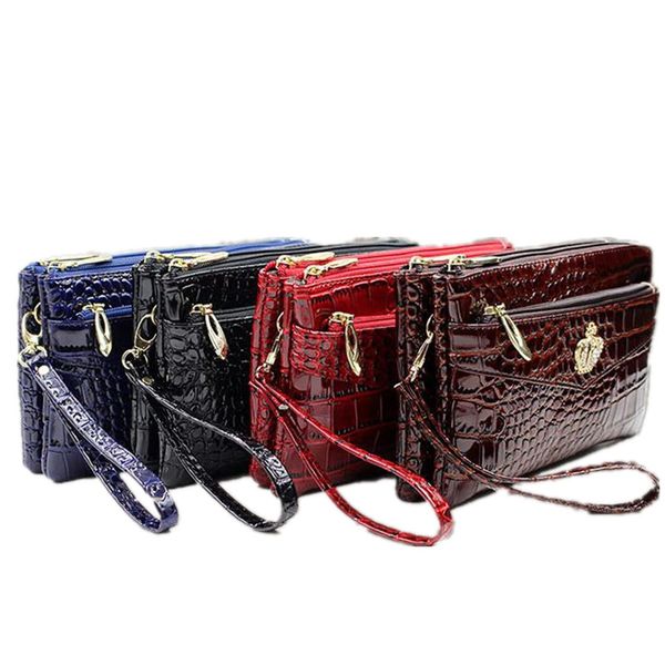 

moda mujer bandolera bolsos de hombro corona mensajero bolso bandolera doble cremallera