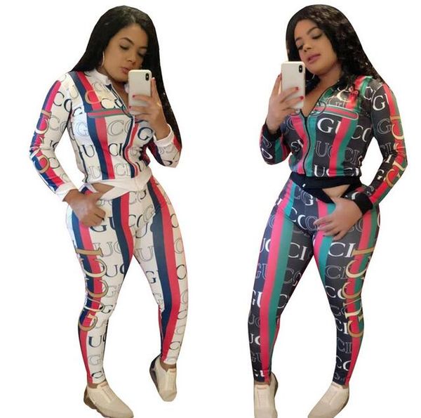 

g new womens casual fashion autumn spring long sleeved two-piece jogger set ladies fall tracksuit sweat suits black plus size s-2xl a01, Gray