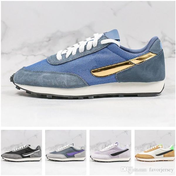 

2020 новый вафельный daybreak sp кроссовки мужчины женщины серый синий розовый кожаный ретро кроссовки daybreak 36-45, White;red