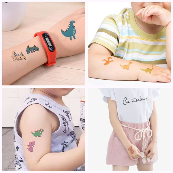 

dinosaur tattoo sticker cute animal party kids tattoo sticker waterproof lasting environmental friendly cartoon children sticker